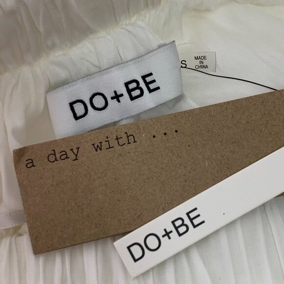 NWT DO+BE Women's White Ruffled Boho V Neck High Low Dress Size Small - Picture 13 of 15